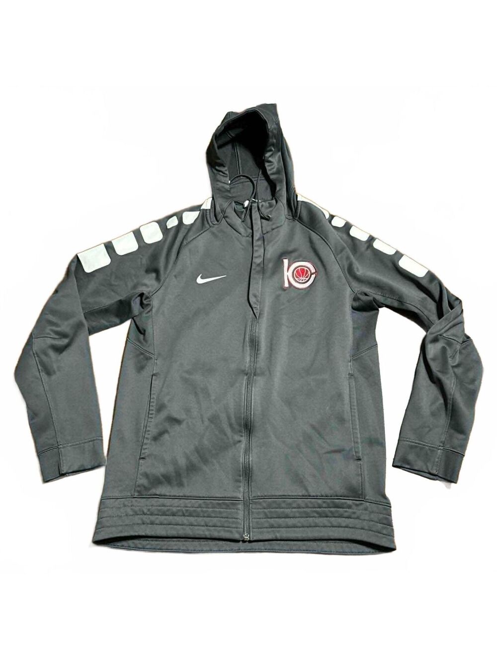 Nike Mens Therma Fit Elite Jacket Hoodie M Gray Full Zip Sweatshirt Basketball